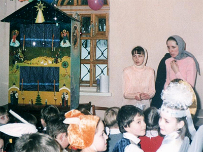 Первое вертепное представление в пущинской воскресной школе 2001